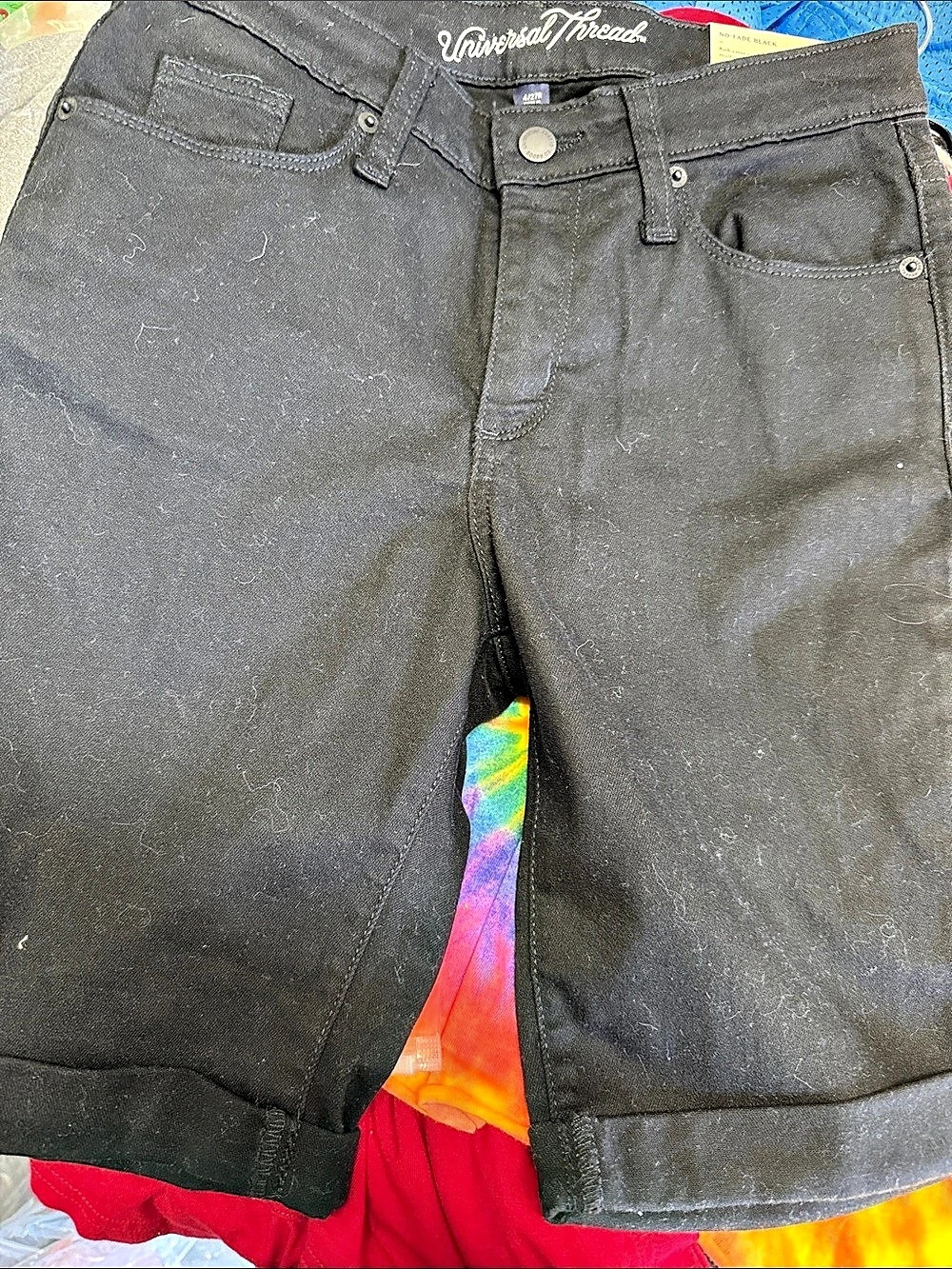 Universal Thread Black Jean Shorts Size 4/27 NWT